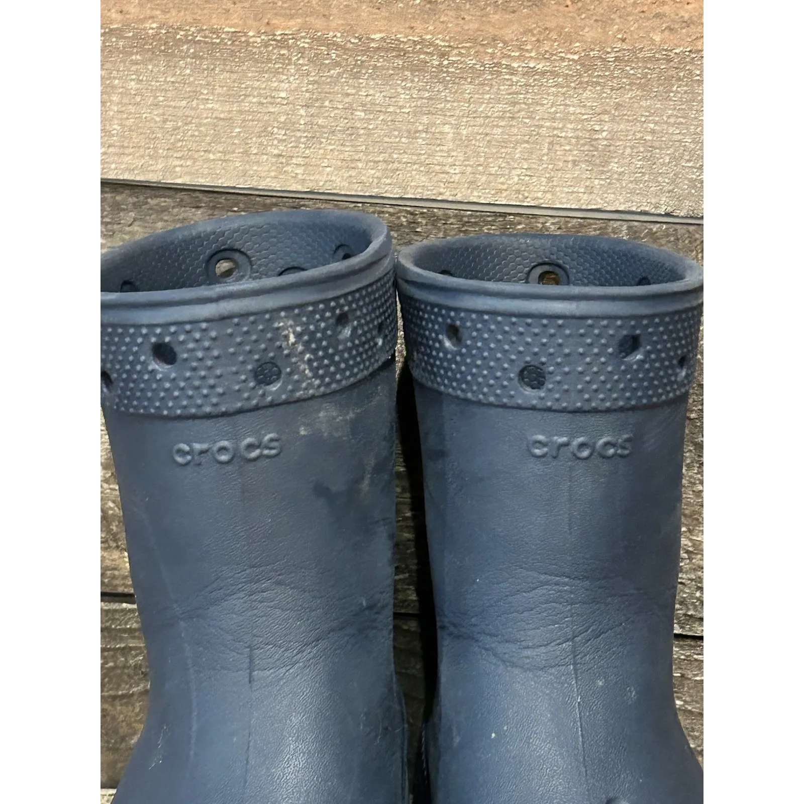 Crocs Classic Blue Rain Boots Unisex Size 6 W 4M - Image 4