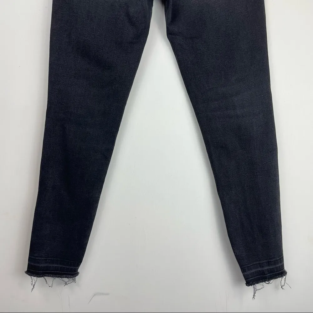 DL1961 Chrissy Ultra High Rise Skinny Black Denim Jeans Stud Embellished Sz 29 - Image 9