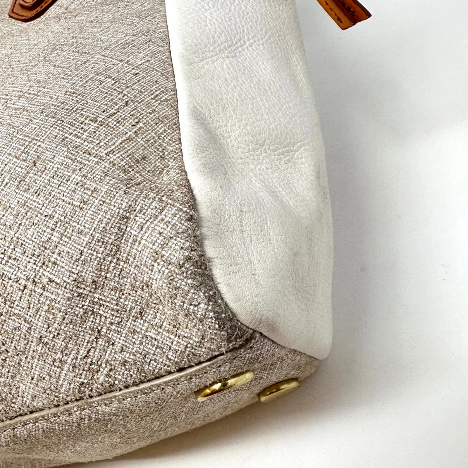 Fossil Sydney Color Block Tote Ivory‎ & Tan - Image 5