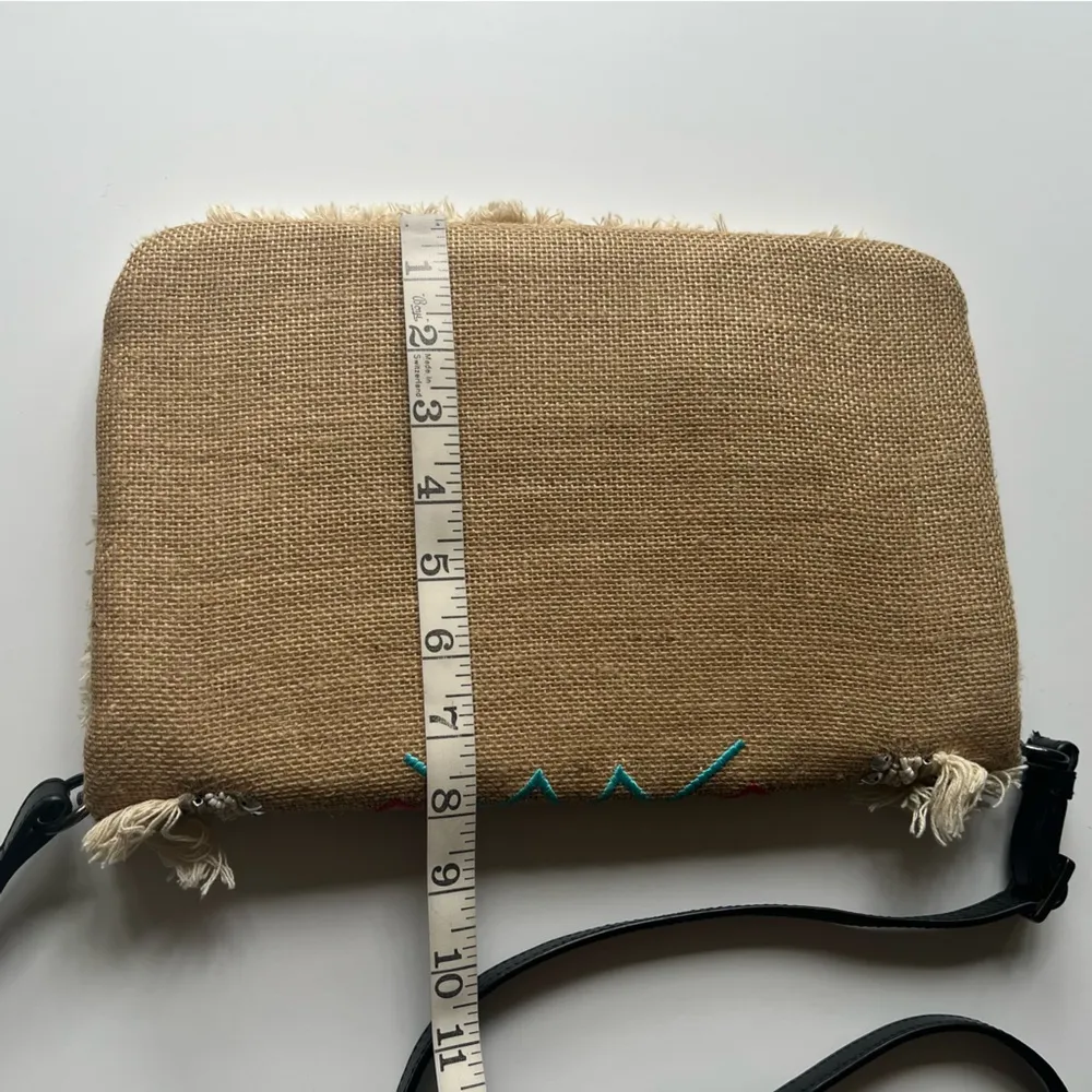 Antik Kraft embroidered bohemian Jute crossbody bag/ clutch - Image 9