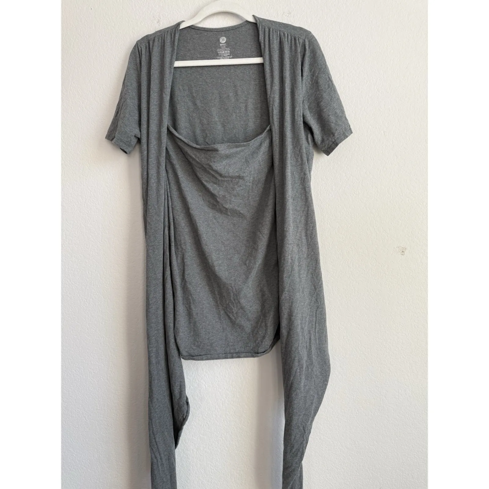 Kindred Bravely Women's XL Organic Cotton Skin to Skin Wrap Top Gray Nursing - Image 9