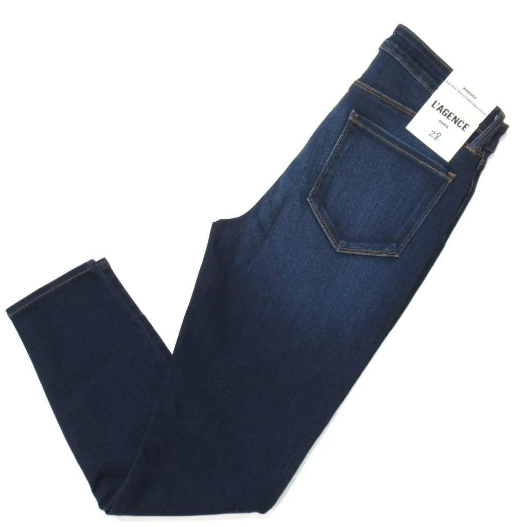 NWT L'Agence Margot in Baltic High Rise Skinny Crop Stretch Jeans 28 $225 - Image 6