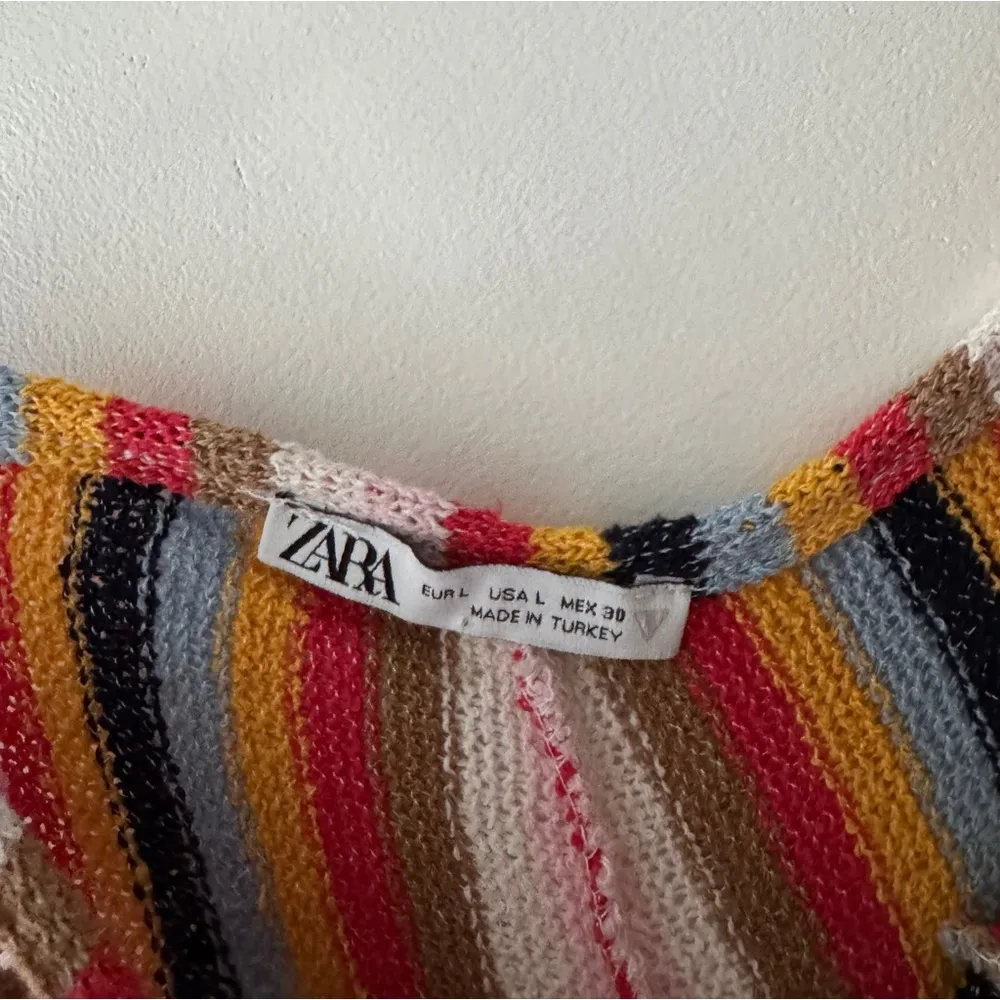 Zara Colorful Striped Terry Cloth Cut Out Jumpsuit Size Large - Image 6