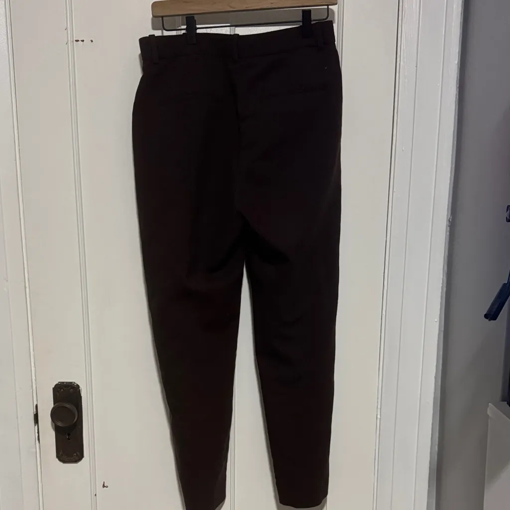 Abercrombie & Fitch Women's Wide Leg Pants in Rich Brown - Image 4