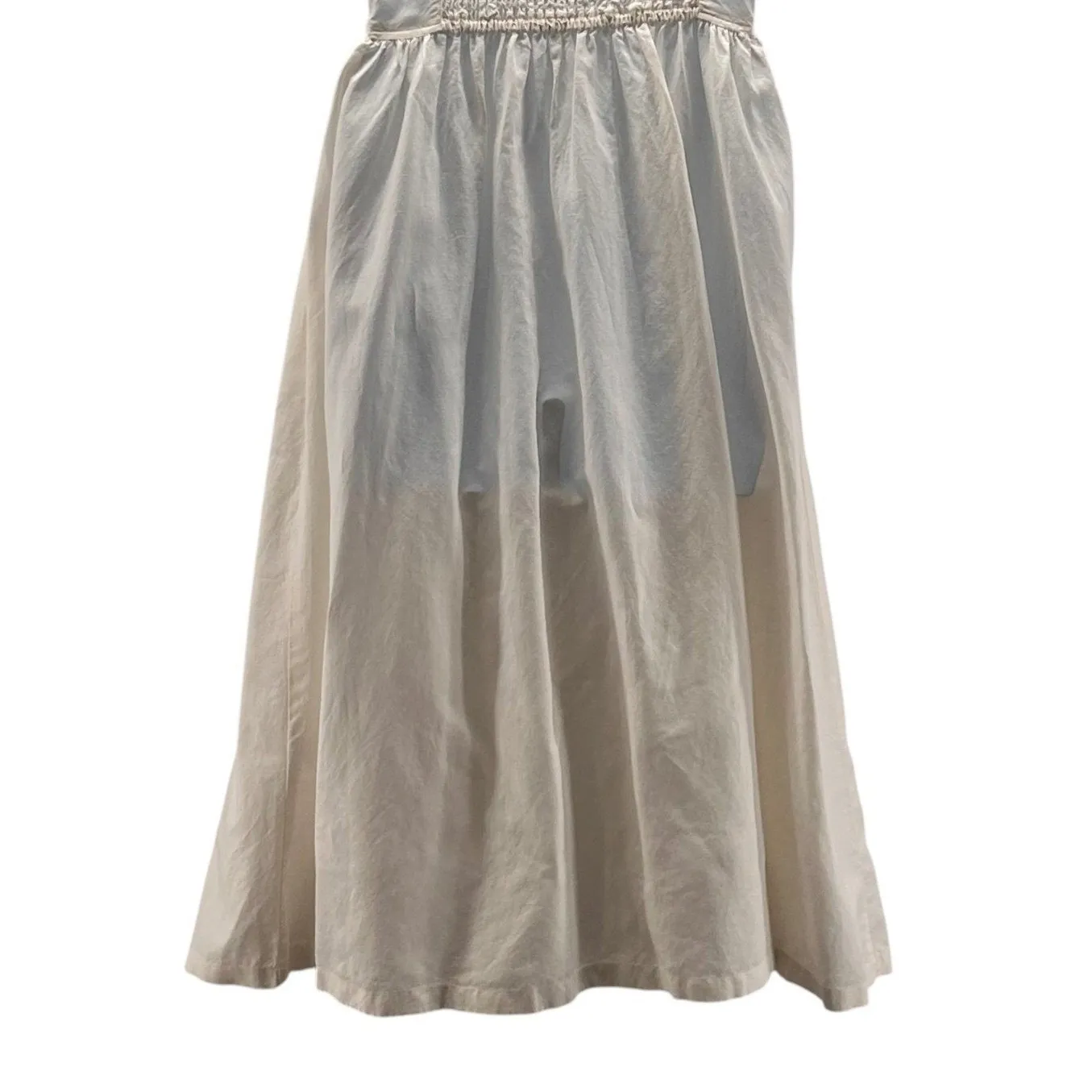 Uniqlo Linen Midi Dress Cream Medium - Image 6