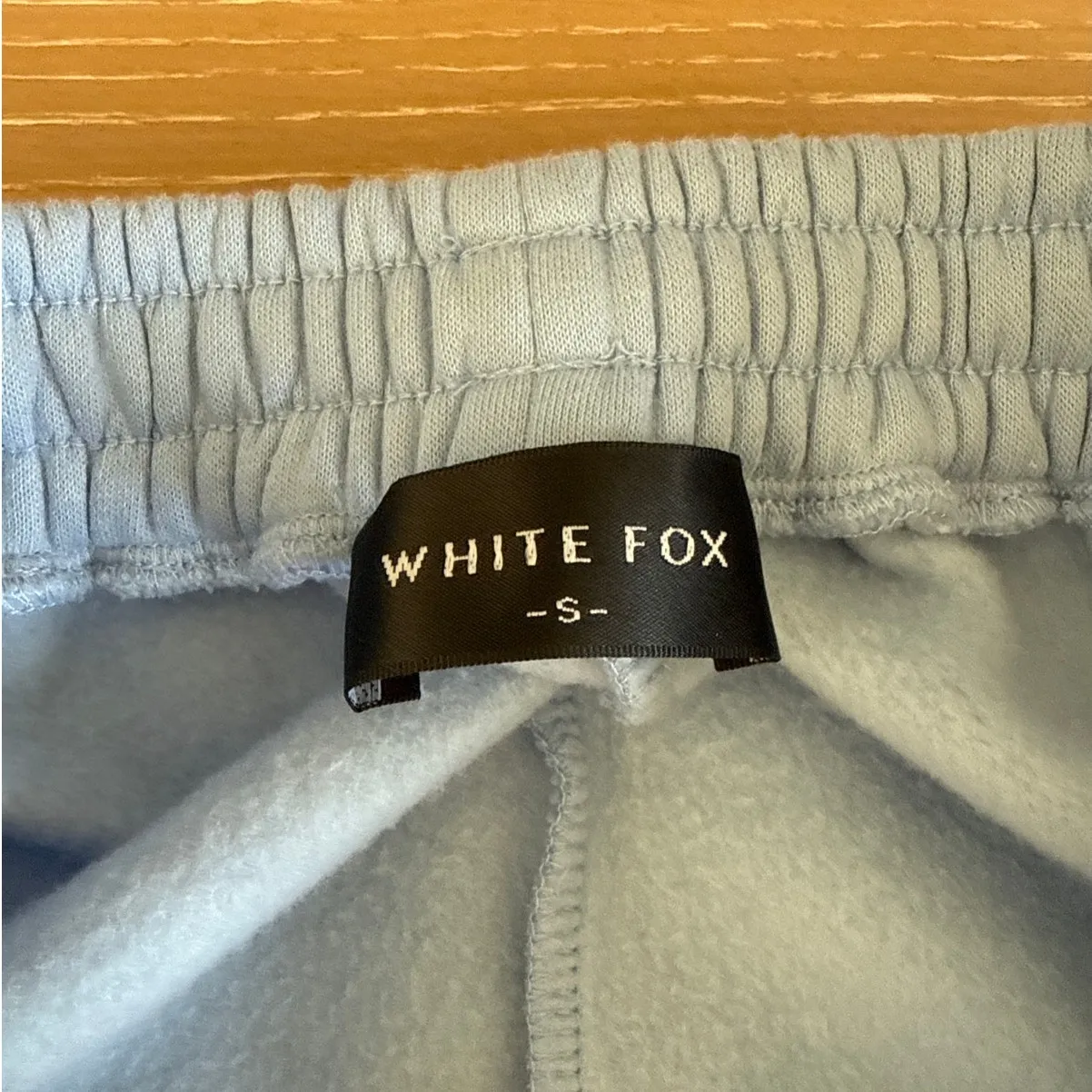 White Fox Sweatpants From The Archives Allora Wide Leg Leopard Size S in Blue - Image 4