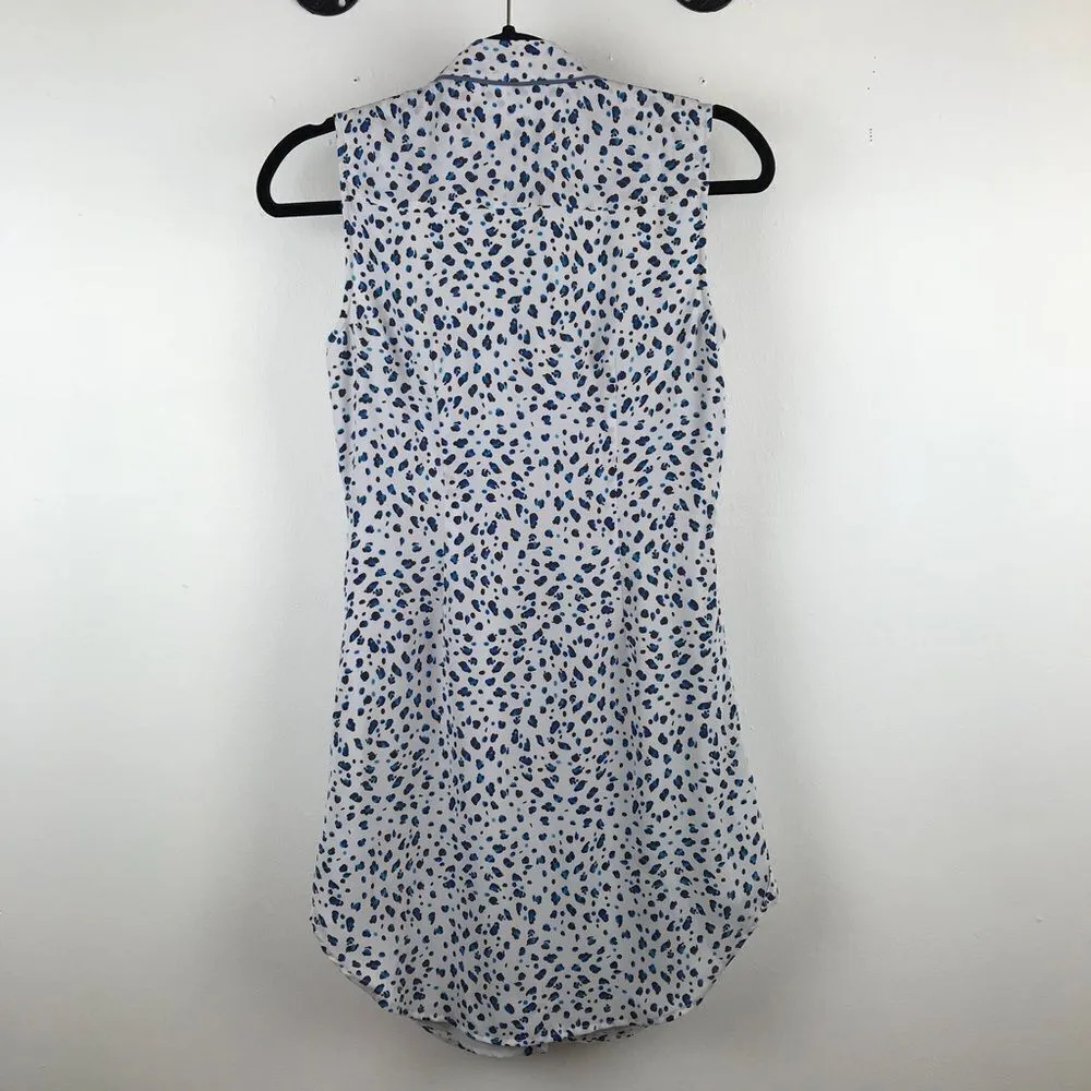 Cabi‎ blue leopard print shirt dress - Image 6