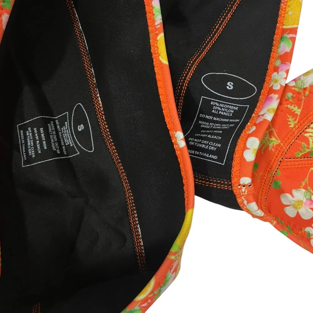 Cynthia Rowley $230 NWT Blossom Neoprene High-Waisted Bikini top + Bottoms set S - Image 4