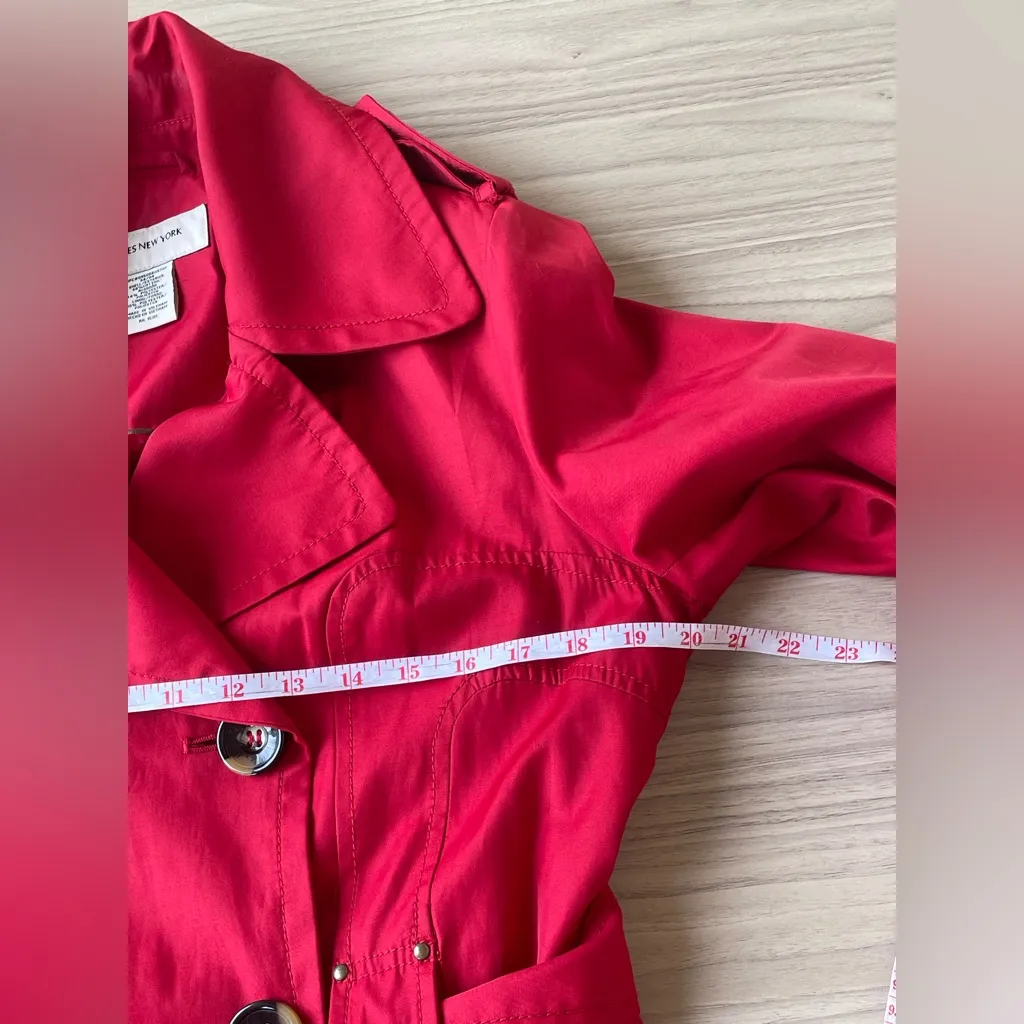 Jones New York Vibrant Red Trench Coat - Image 5