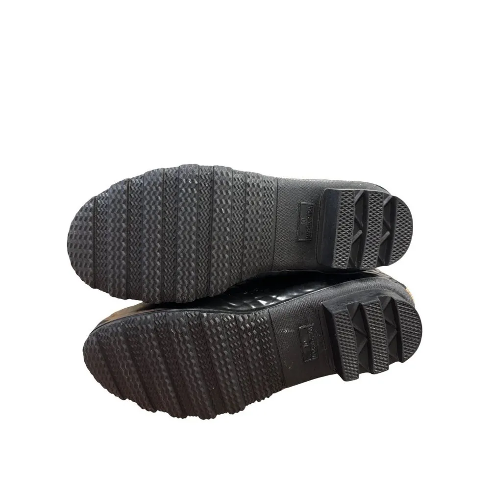 Khombu Womens Black Crocodile-Embossed Rain & Snow Boots Size 10 - Image 6