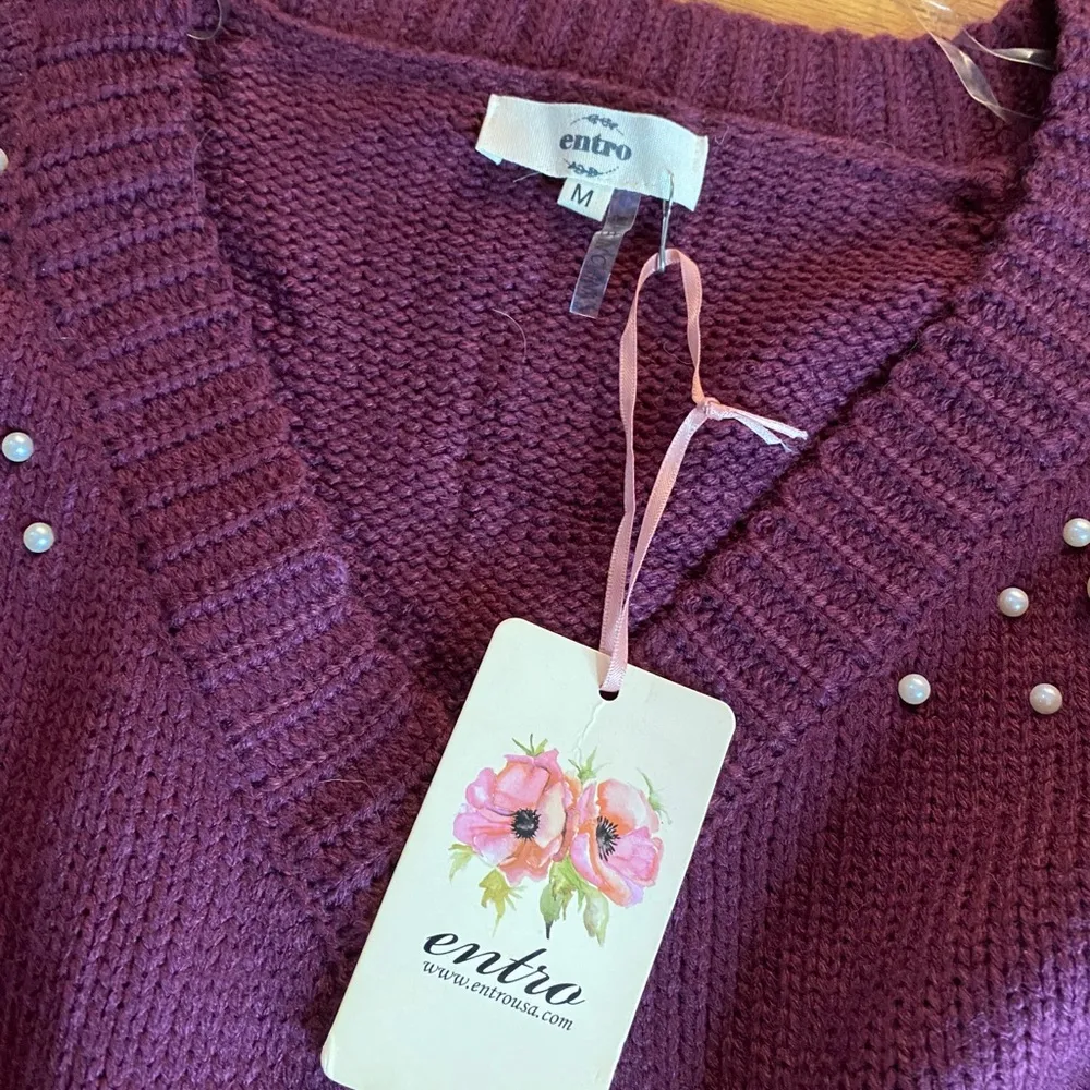 NWT purple pearl sweater - Image 5