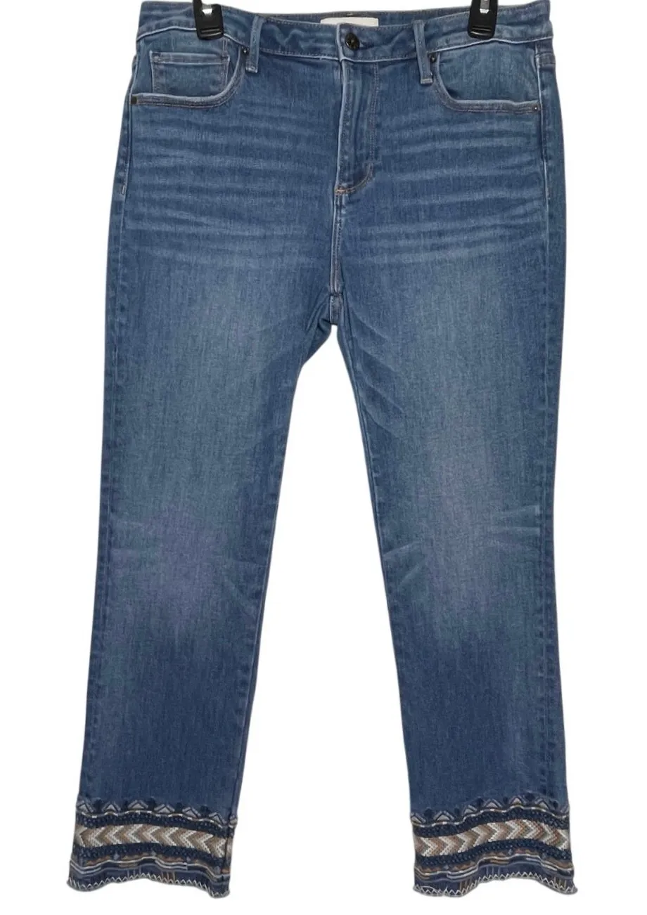 DRIFTWOOD Women’s Distressed Boho Embroidered Colette Jean size 30 - Image 1