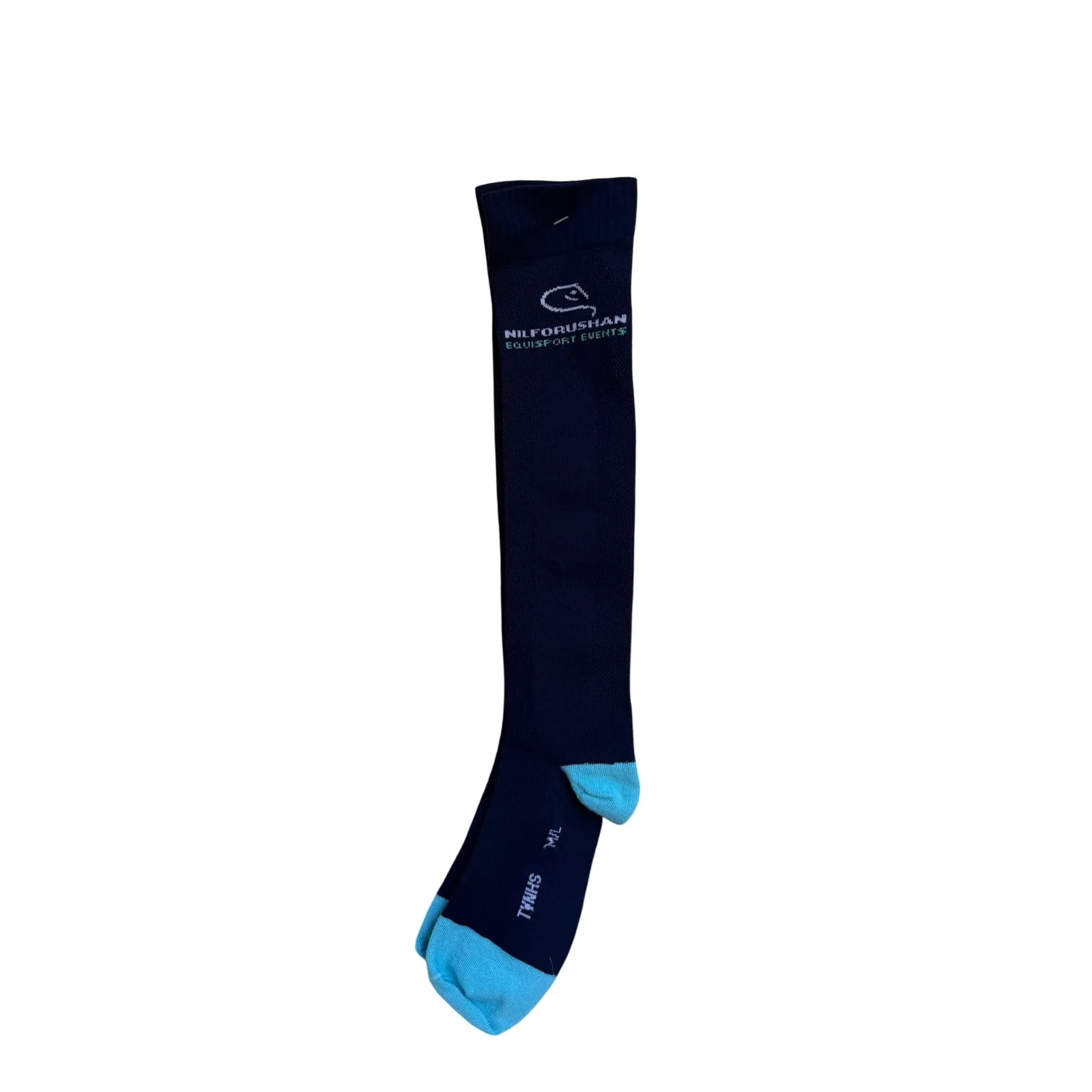JOJOSOX‎ Nilforushan Tall Cool Equisport Events Socks Womens Medium Navy Blue - Image 7