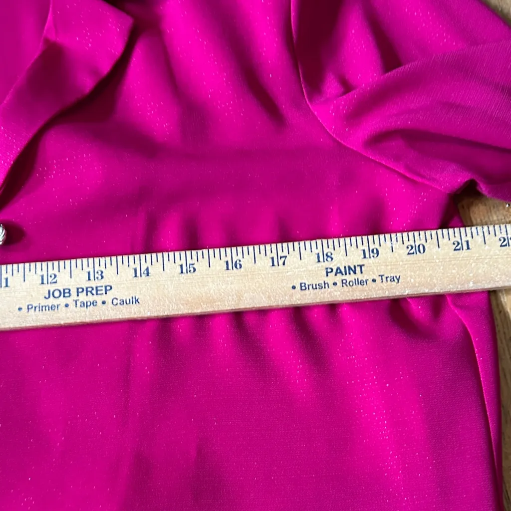 Chic Fuchsia Women's Skirt Set with Light Glitter Size 12/14(read)Made‎ In USA Pink - Image 12