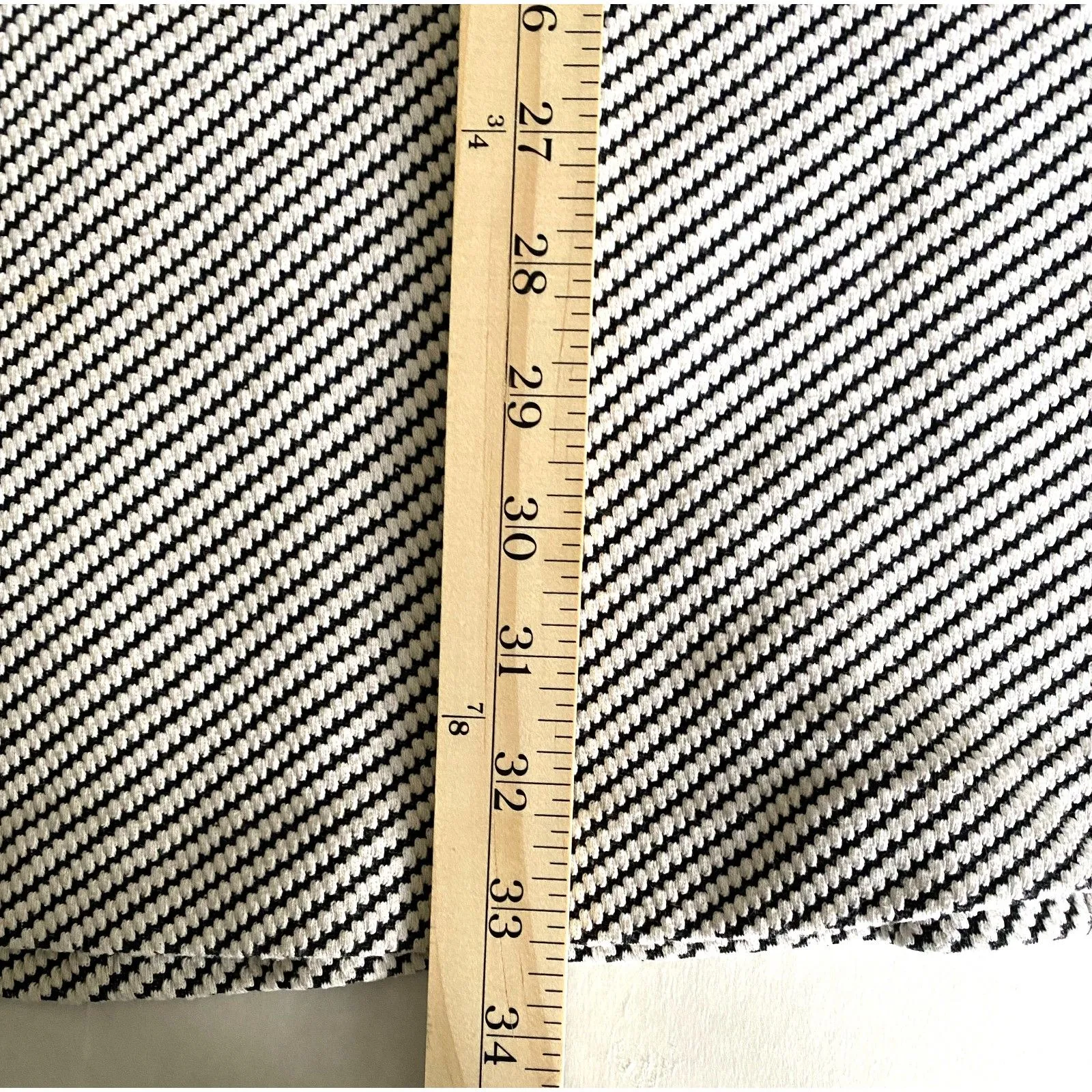 Ann Taylor LOFT Fit and Flare Black White Sleeveless Cotton Blend Dress 6P - Image 8