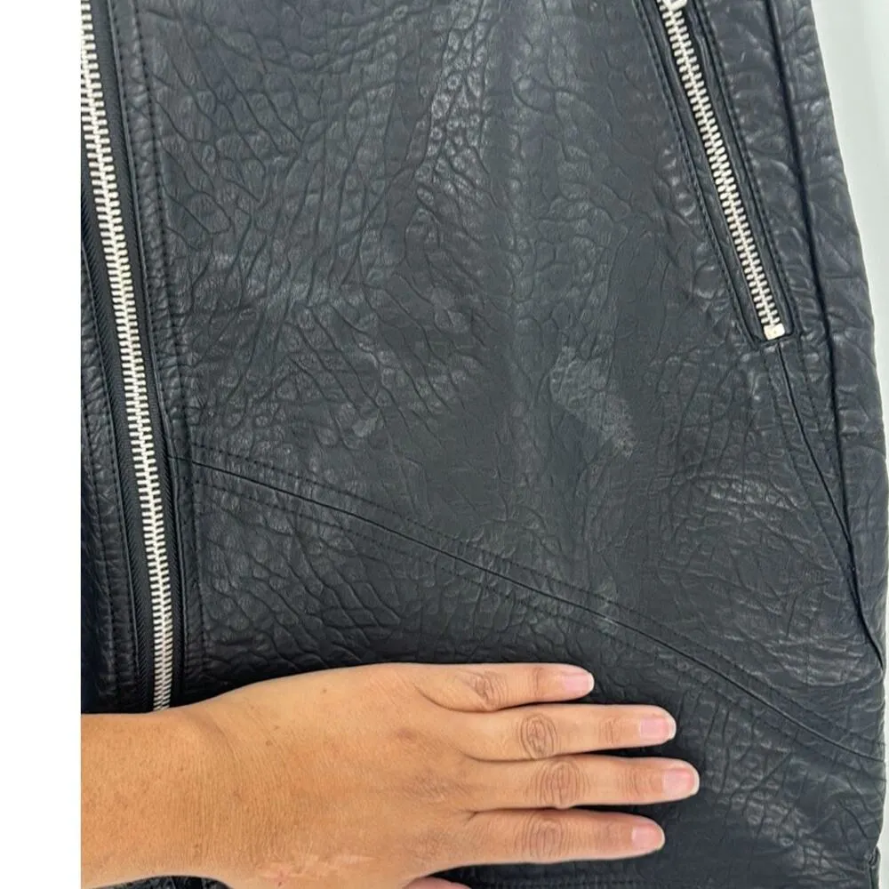BlankNYC FAUX LEATHER zipper accents rocker date night grunge black size 27 - Image 6