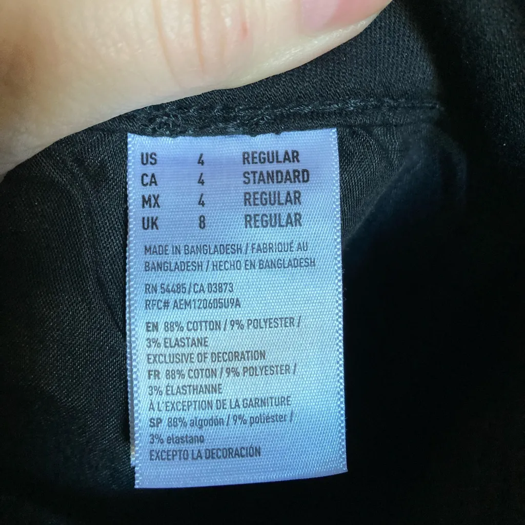 🌸American Eagle Outfitters Black Onyx Super Super StretchX Jeggings Pants Jeans #RW - Image 5