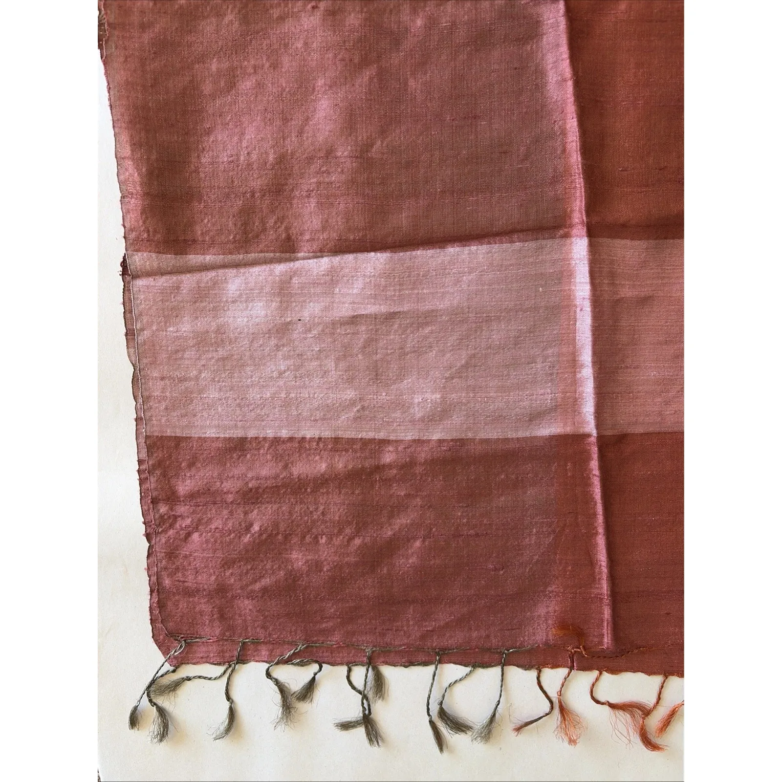 Vintage VTG Christian Livingston Collection 100% Silk Striped Scarf‎ Tassels O/S - Image 14