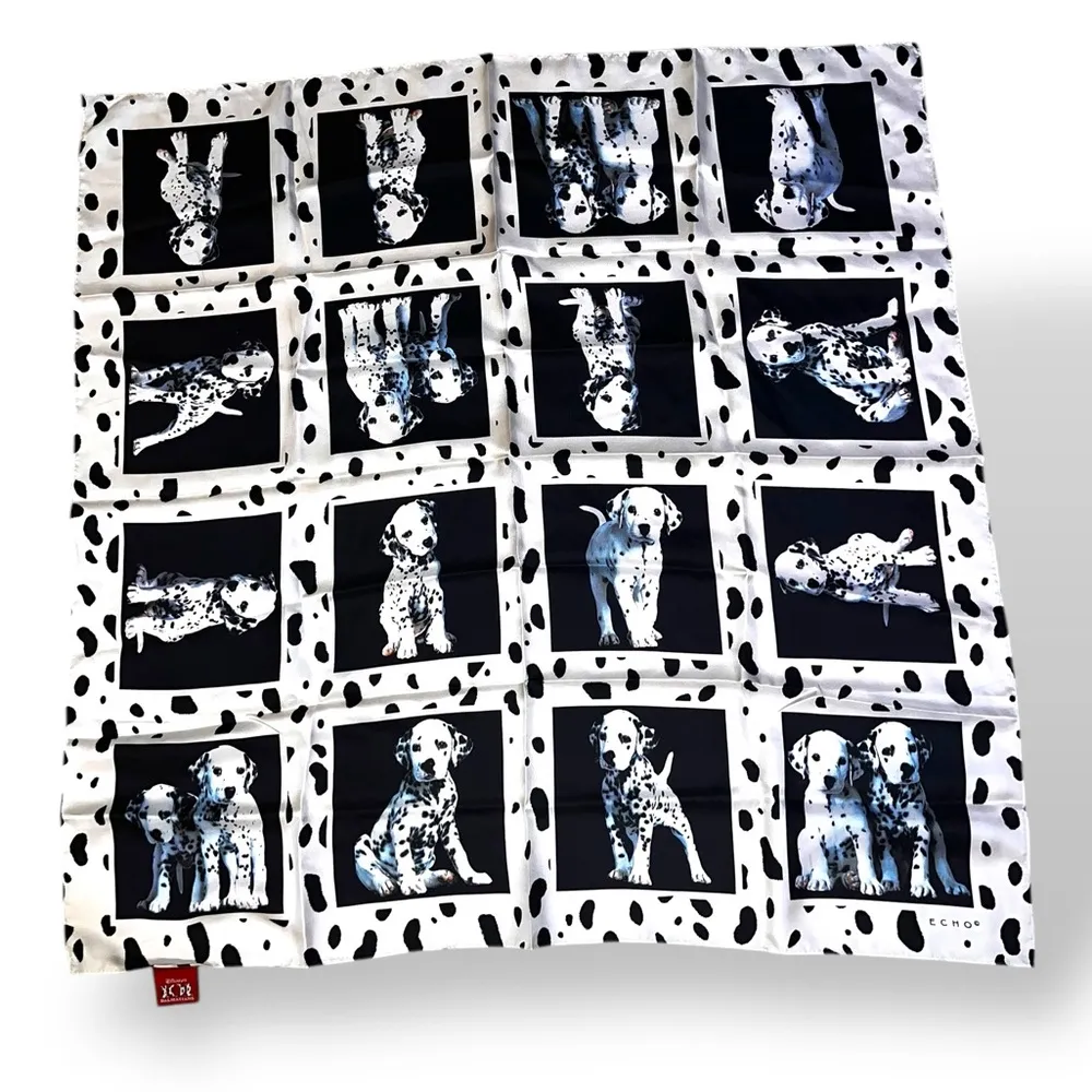 Echo Disney 101 Dalmatians big silk scarf White - Image 2