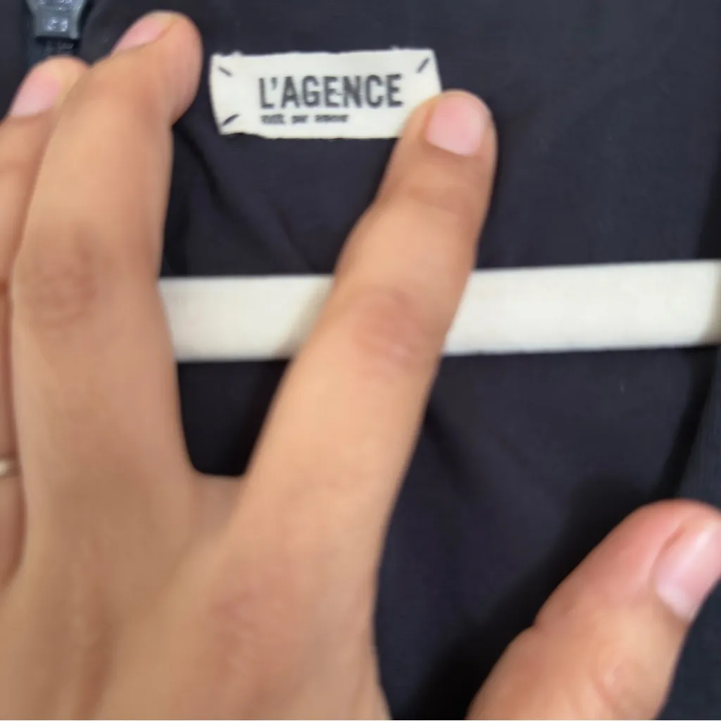 L’Agence Charcoal Gray V-Neck Textured Sheath Dress Size 6 - Image 5