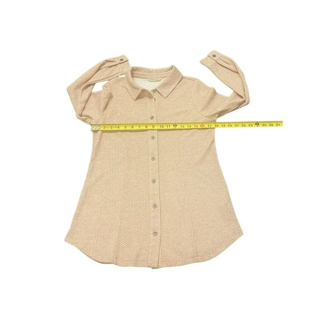 Soft Surroundings  Gale Tunic Womens Size S‎ Peach Button Front NWT - Image 4