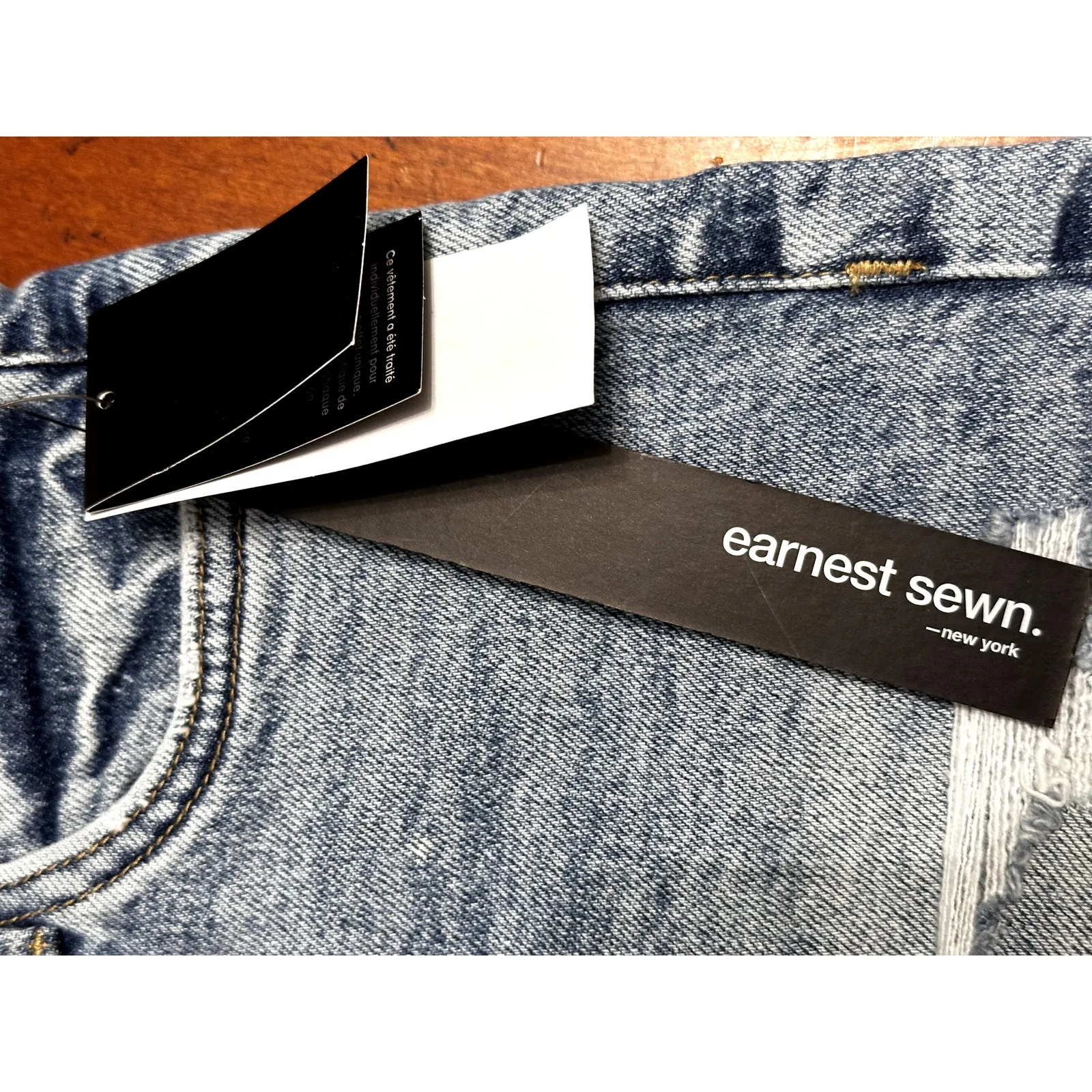 Earnest Sewn Denim Shorts Cut - Image 7