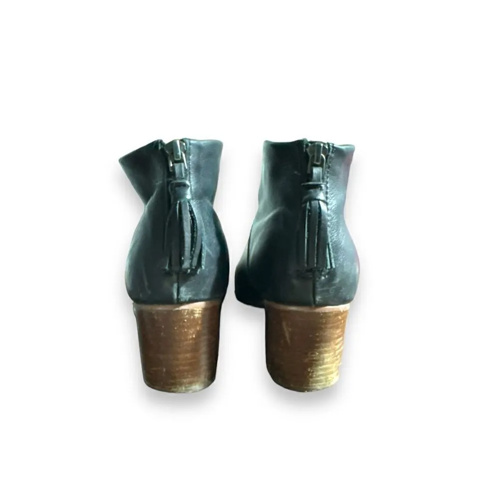 TOMS sz 10 Womens Carpe Diem Leila Leather Block Heel Souch Boots Chic Fall Edgy - Image 4