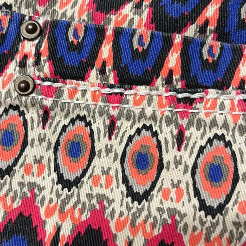 1st Kiss Shorts Denim Tribal Jean Shorts Colorful Womens 5 - Image 9