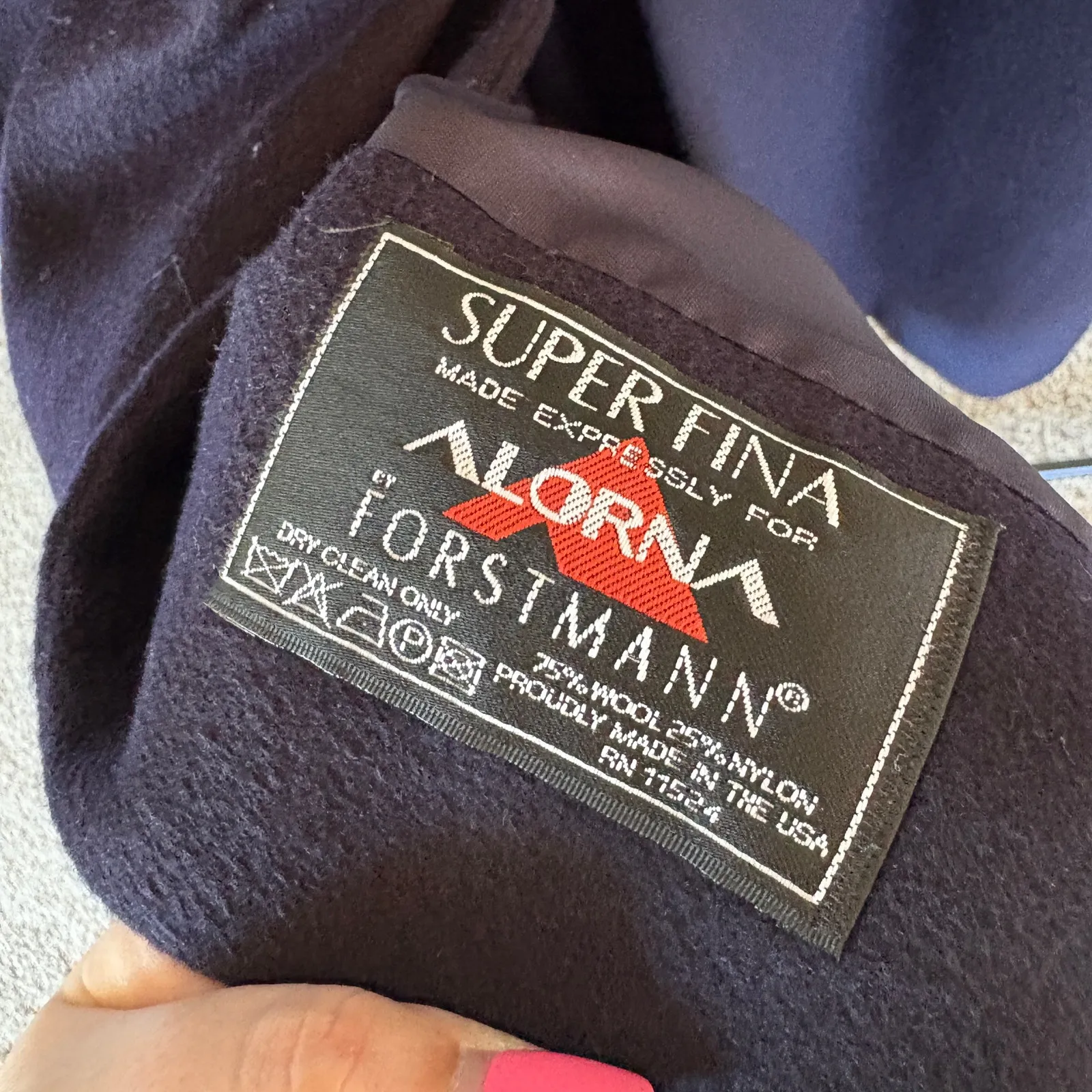 Vintage Navy Pennylane Long Coat Faux Fur Collar Wool Blend Formal Winter Blue Size undefined - Image 12