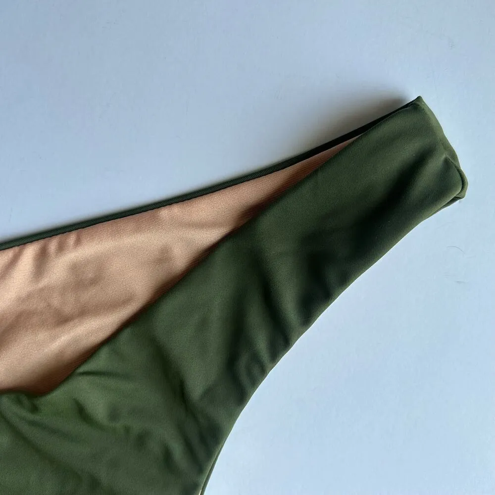 J. Crew Curved-Waist Cheeky Bikini Swim Bottoms Green XS X-Small New - Image 2