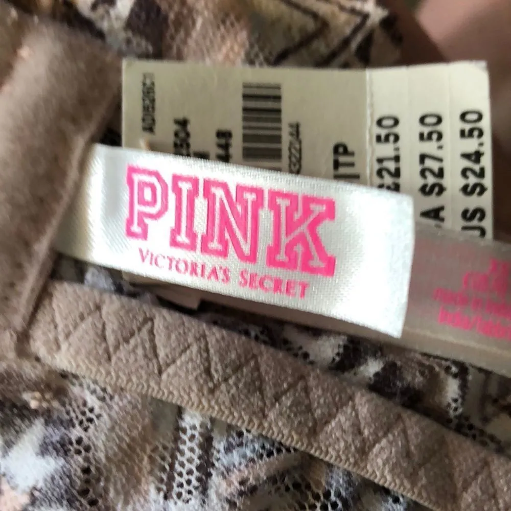 PINK Victoria's Secret Lace Bralette NWT XS Geometric Print - Image 11