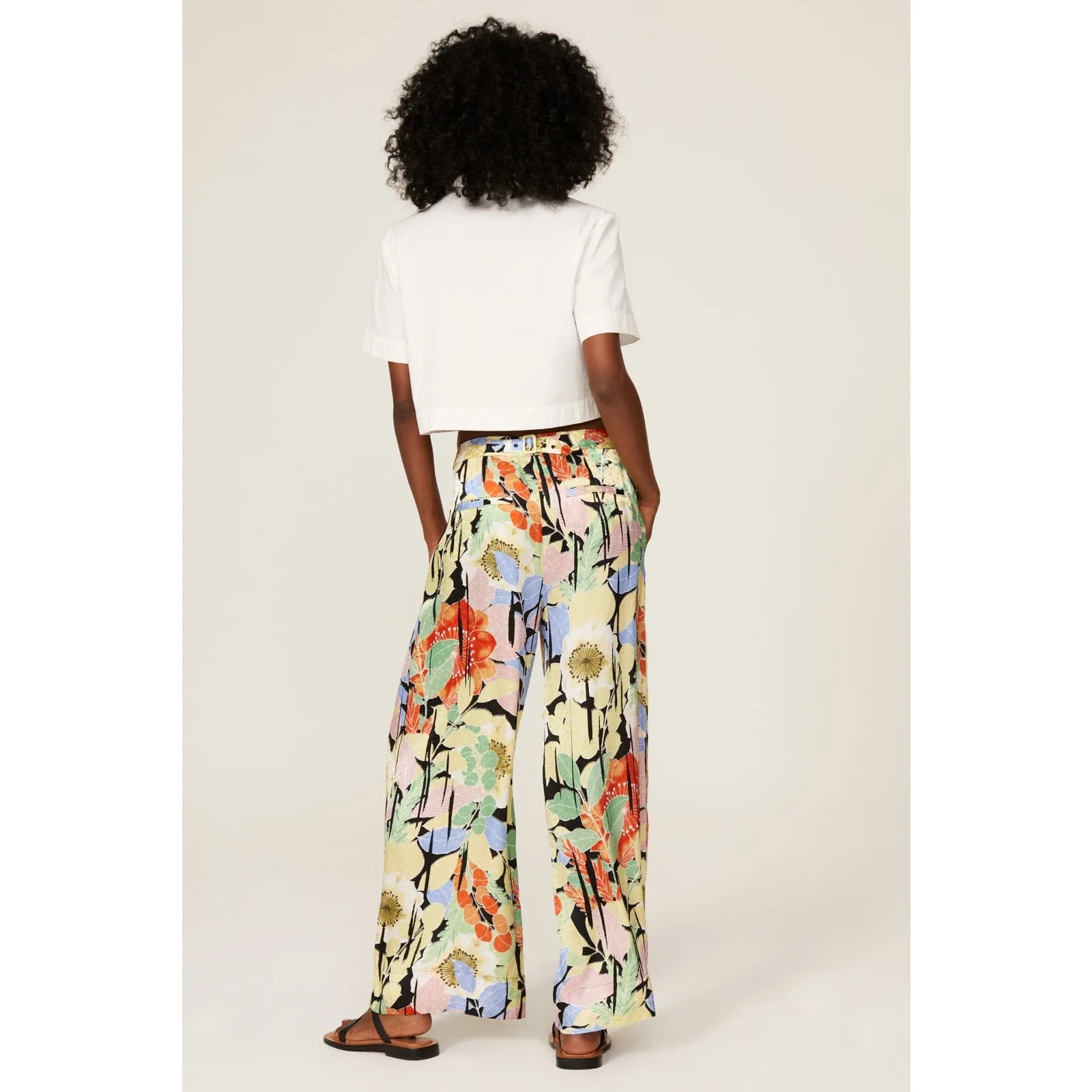 Equipment Multicolor Floral 100% Silk Ultra-flowy Lorin Wide Leg Trousers Size 2 - Image 2