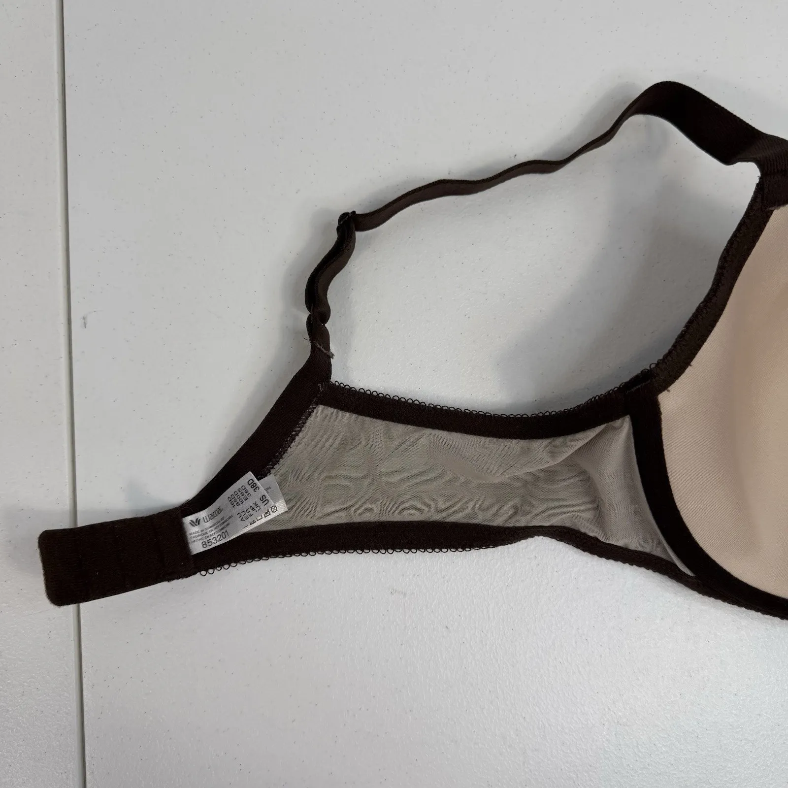 WACOAL 38D Lace Finesse Contour Bra Underwire 853201 Brown Sweetheart Women's - Image 10