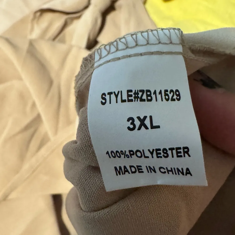 New Womens Plus Size Brown Tie Belt Tan Dress 3XL Short Sleeve Pockets Zenobia - Image 7