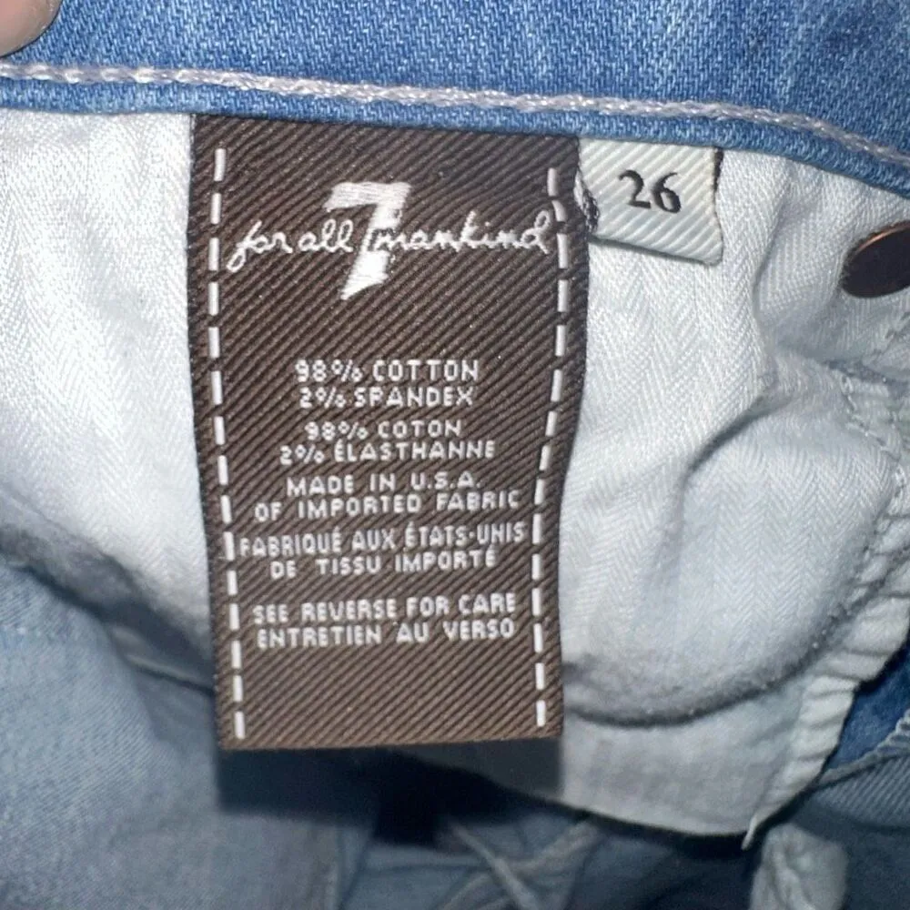 7 for All Mankind Aztec southwest blue luxe 26 skinny jeans - Image 3