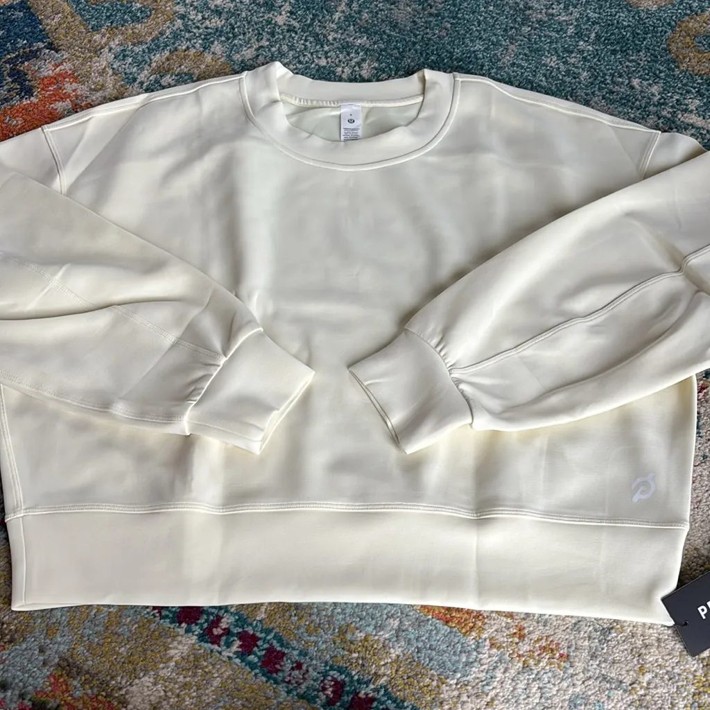 Lululemon X Peloton Perfectly Oversized Crop Crewneck Sweatshirt - Image 4