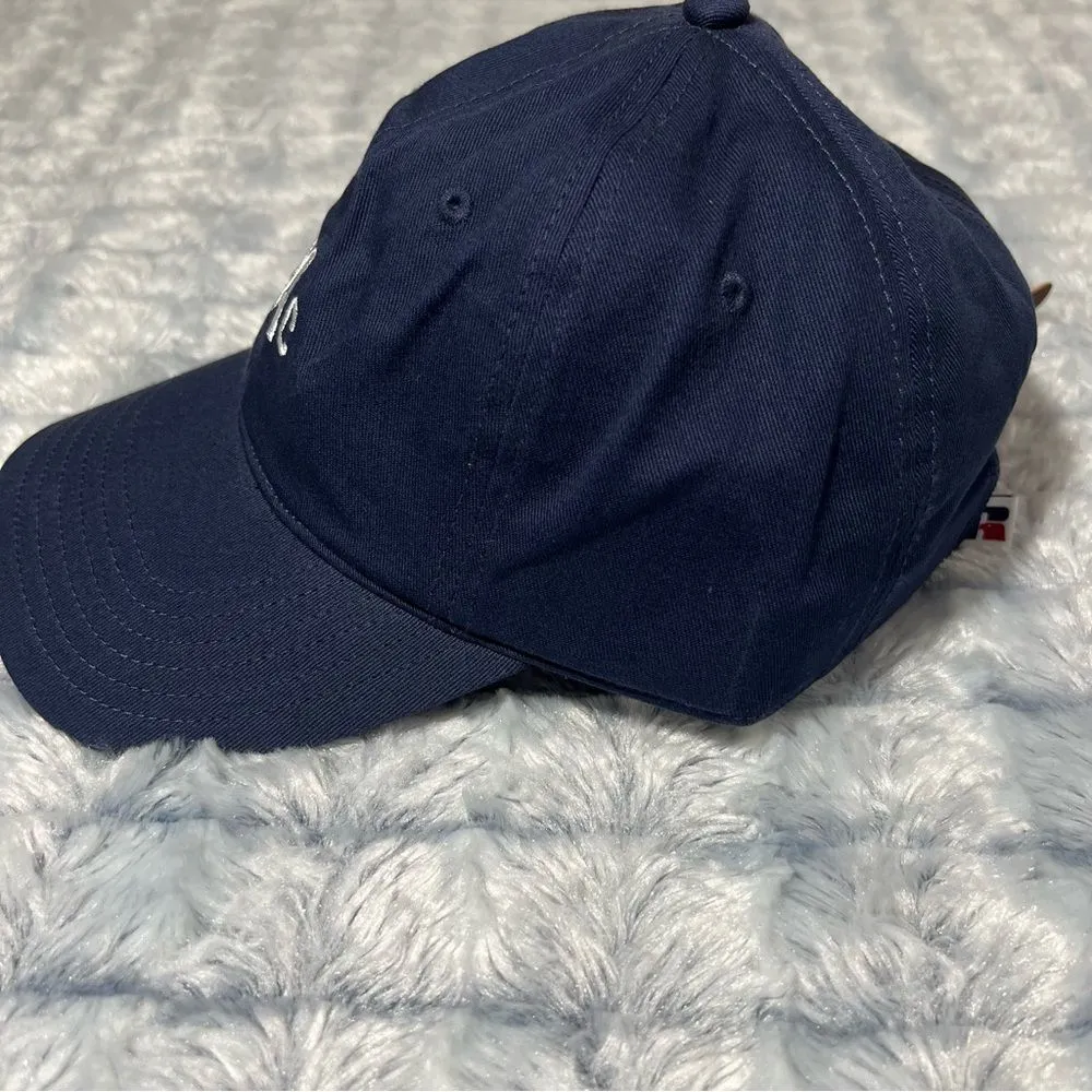 Russell Athletic blue  RAC Embroidery hat leather strap metal buckle new no tag - Image 4