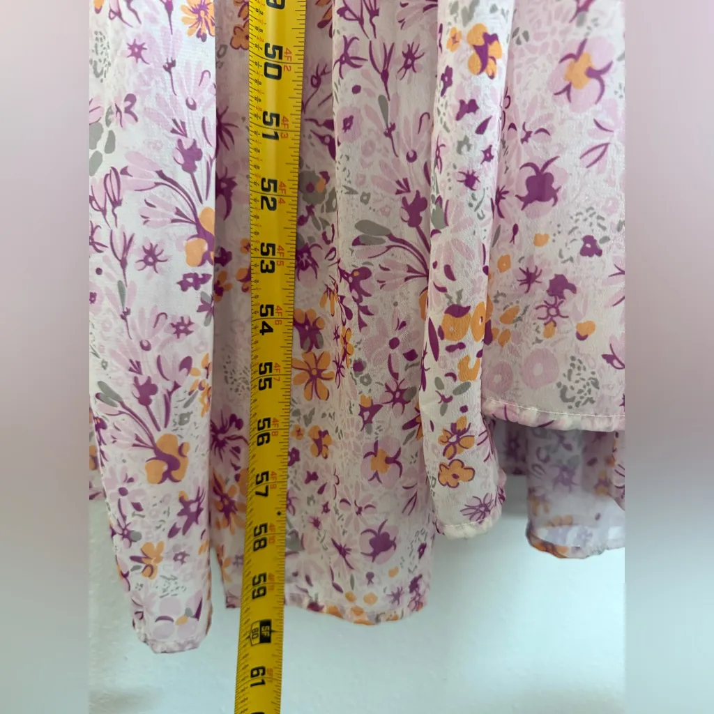 Ivy City Co Imogen maxi dress in blush floral long sleeve dress plus size 3X Pink - Image 7