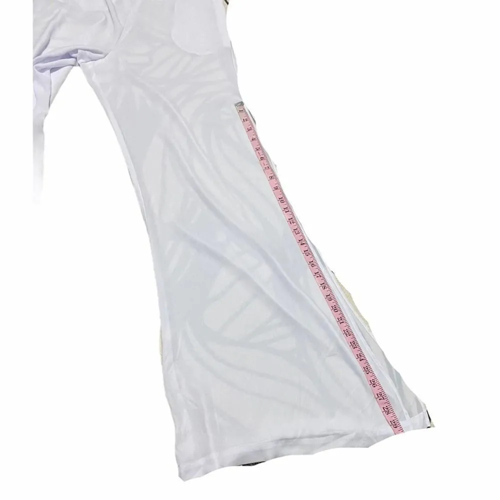 Show‎ Me Your Mumu Sheer Flowy Jumpsuit Pants One Piece Off Shoulder White XXS - Image 14