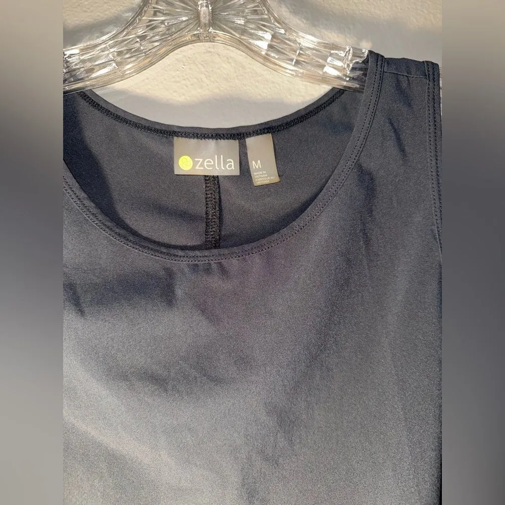 Zella Charcoal Women's Tank Top with hole design medium #721 - Image 3