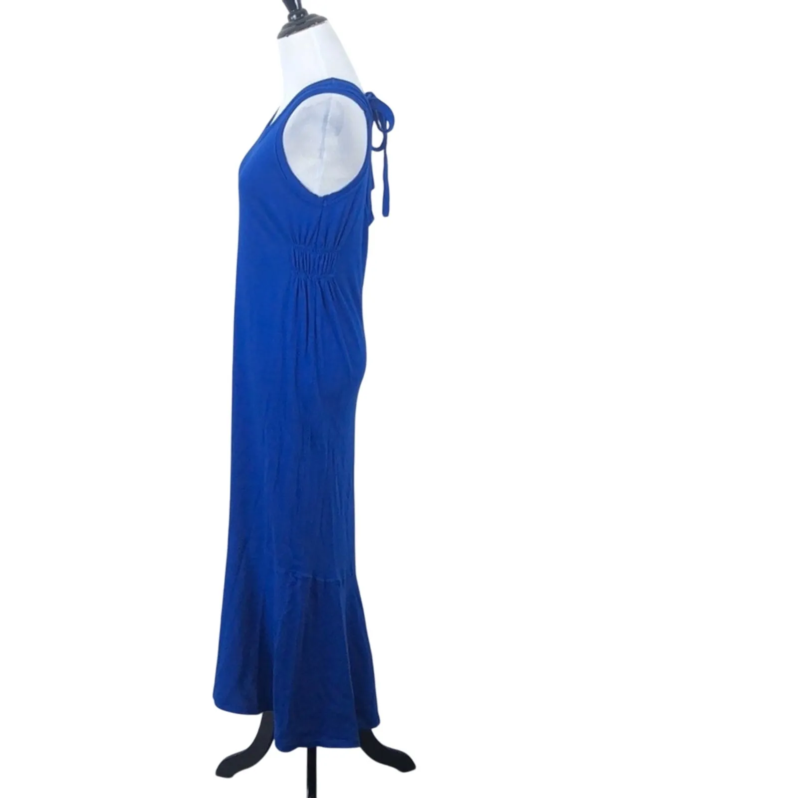 Splendid Blue Dress Tie Back Maxi - Image 3