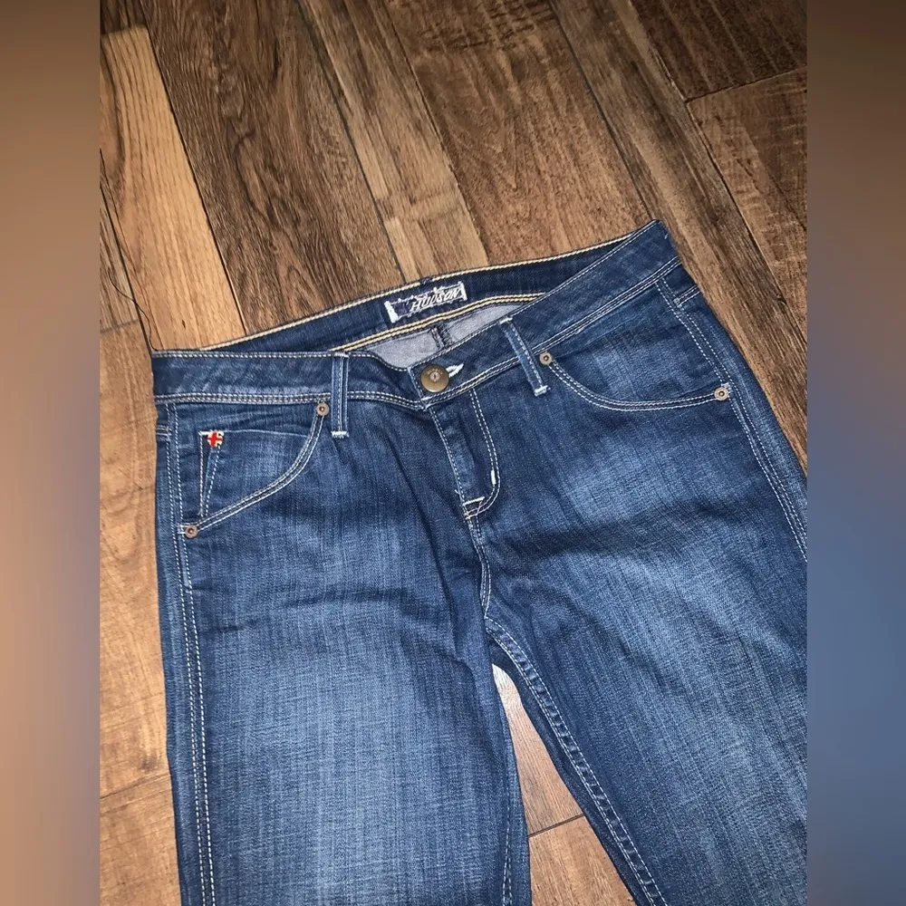 Hudson denim Women's Blue Jeans straight bootcut like new fall classic casual - Image 4