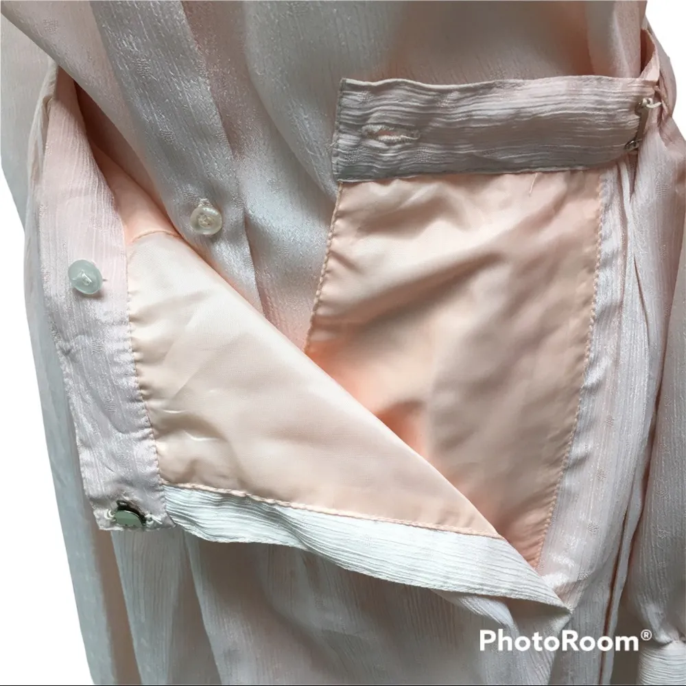 Vintage Breckenridge Pink Tie Blouse and Skirt Set Size 8 - Image 7