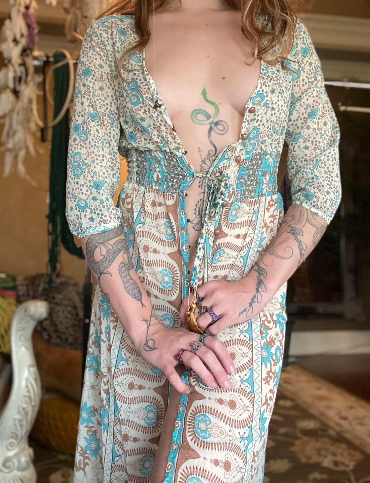 Sexy Small Maxi Dress Cardigan - Image 4