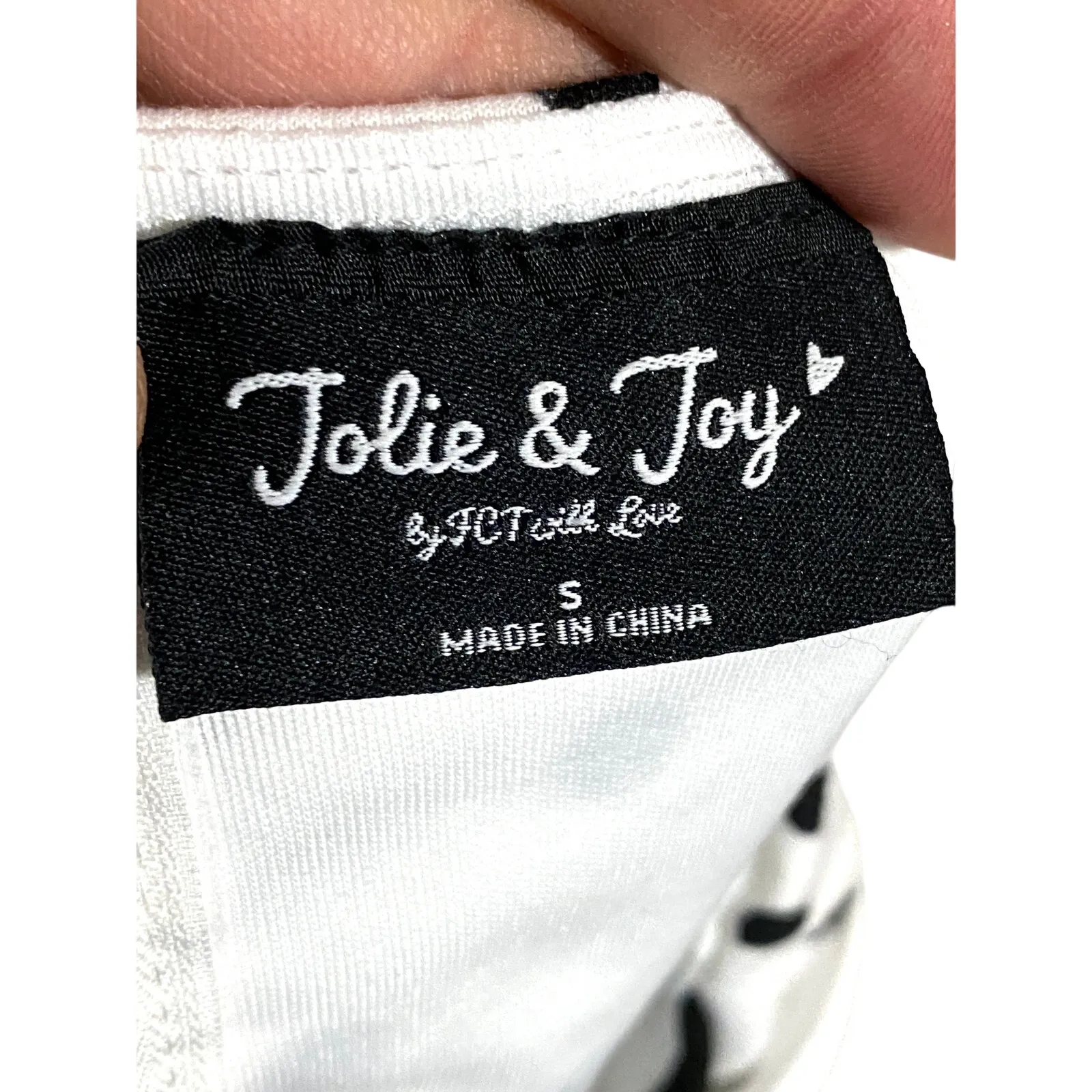 Jolie & Joy Polka Dot Camisole S Black White Polka Dot Coquette Whimsigoth Y2K - Image 5