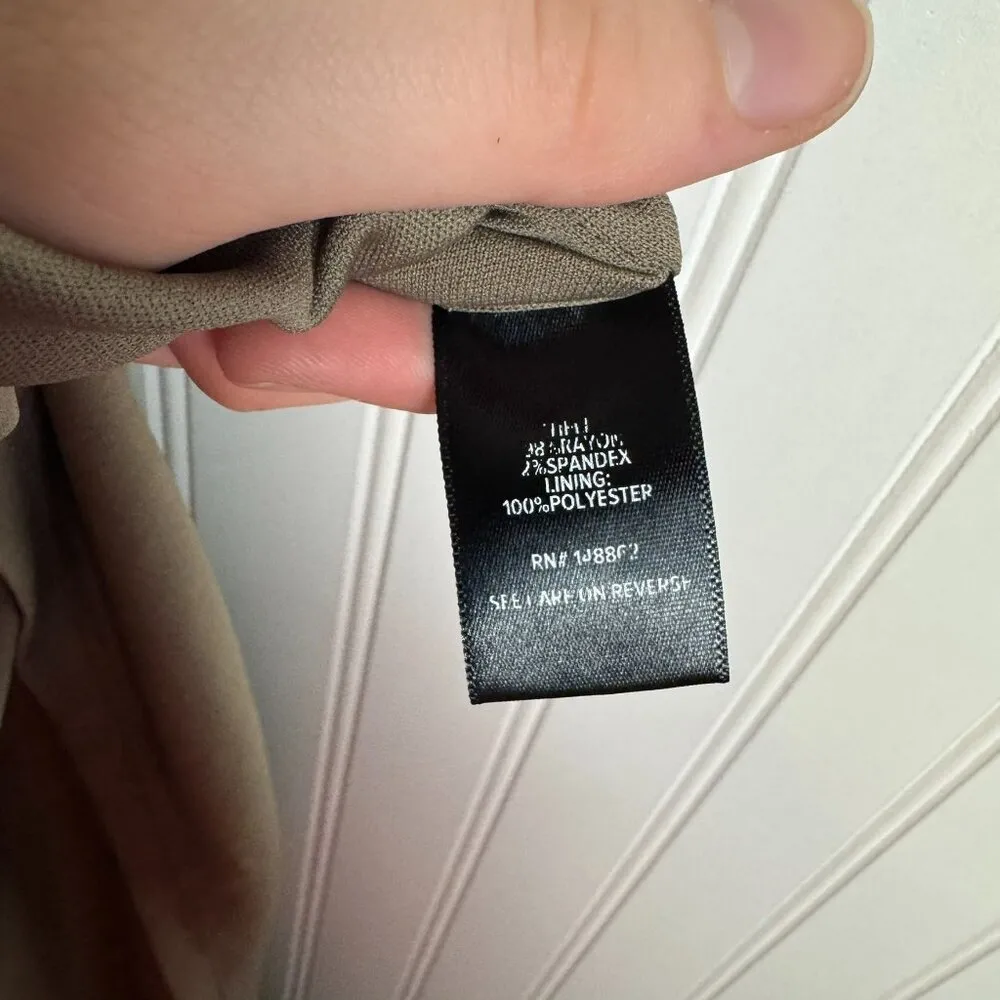 Torrid midi woven wrap pencil skirt beige/taupe color size 3X A11 - Image 10