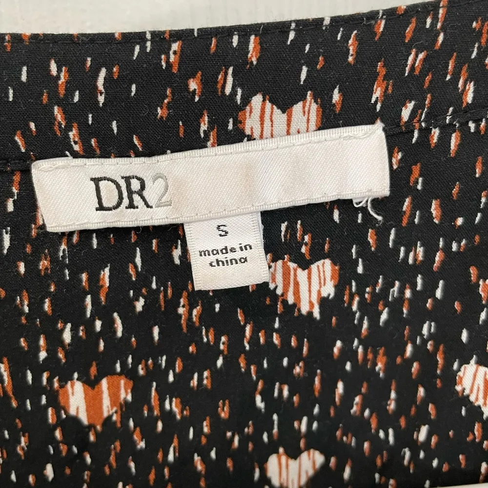 DR2 Black Red Abstract Heart Long Sleeve Fully Lined Shirt Dress Women’s Size S - Image 4