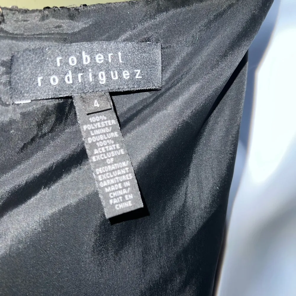 Robert Rodriquez Sequined Mini Shift Cocktail Dress Size 4 in Black - Image 8