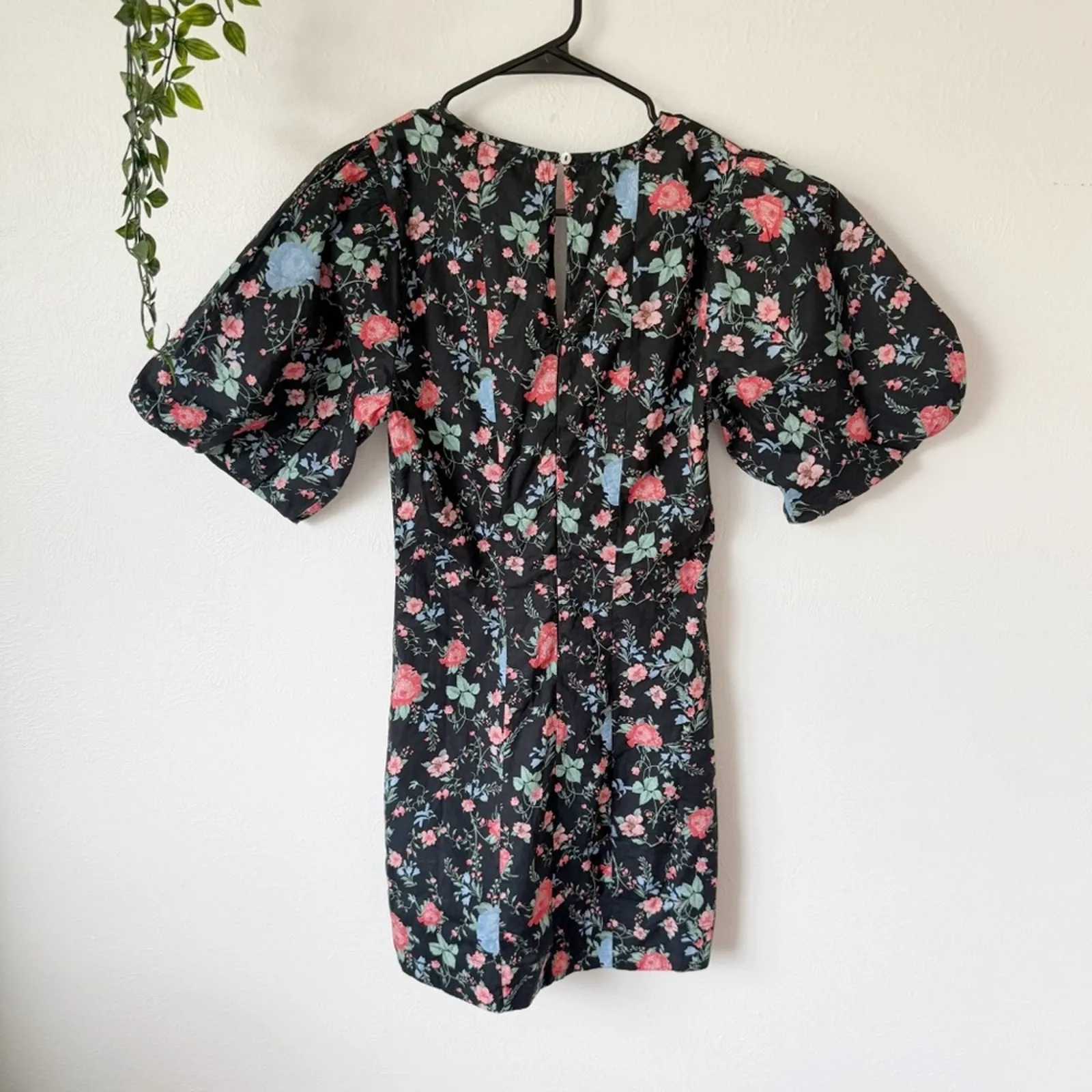 NWT Maeve Floral Puff Sleeve Cotton Mini Dress Sz XS - Image 3