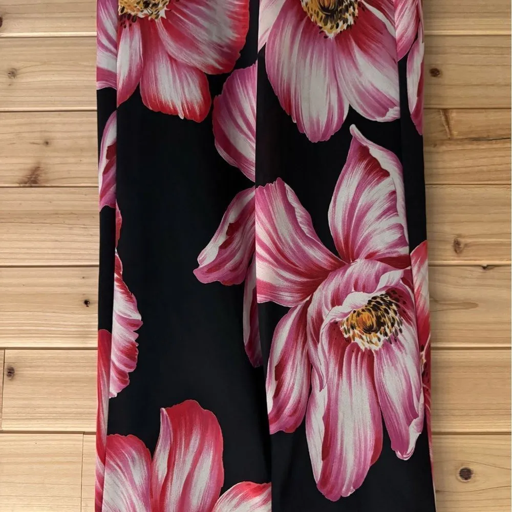 Y2K City Triangles Size Medium Asymmetrical Hem Large Floral Tank Slip Dress - Image 8